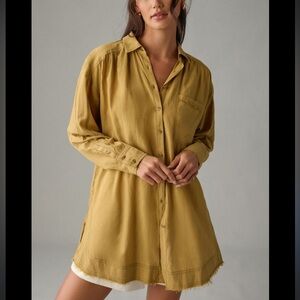 Pilcro Airy Button-Up Oversized Shirt